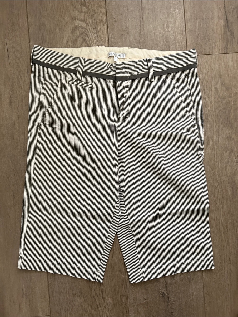 Vince Gray Striped Women's Bermuda Shorts